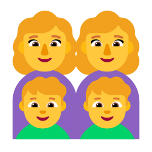 Microsoft 👩‍👩‍👦‍👦 Family: Woman & Woman & Boy & Boy