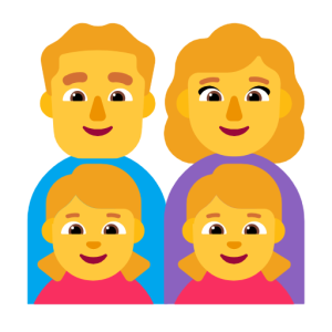 Microsoft 👨‍👩‍👧‍👧 Family: Man & Woman & Girl & Girl