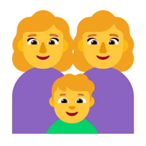 Microsoft 👩‍👩‍👧 Family: Woman & Woman & Girl