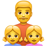 Whatsapp 👨‍👧‍👧 Family: Man & Girl & Girl