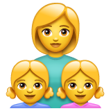 Whatsapp 👩‍👧‍👧 Family: Woman & Girl & Girl