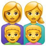 Whatsapp 👩‍👩‍👦‍👦 Family: Woman & Woman & Boy & Boy