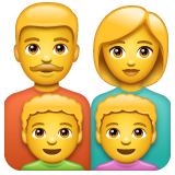 Whatsapp 👨‍👩‍👦‍👦 Family: Man & Woman & Boy & Boy