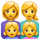 Whatsapp 👩‍👩‍👧‍👧 Family: Woman & Woman & Girl & Girl
